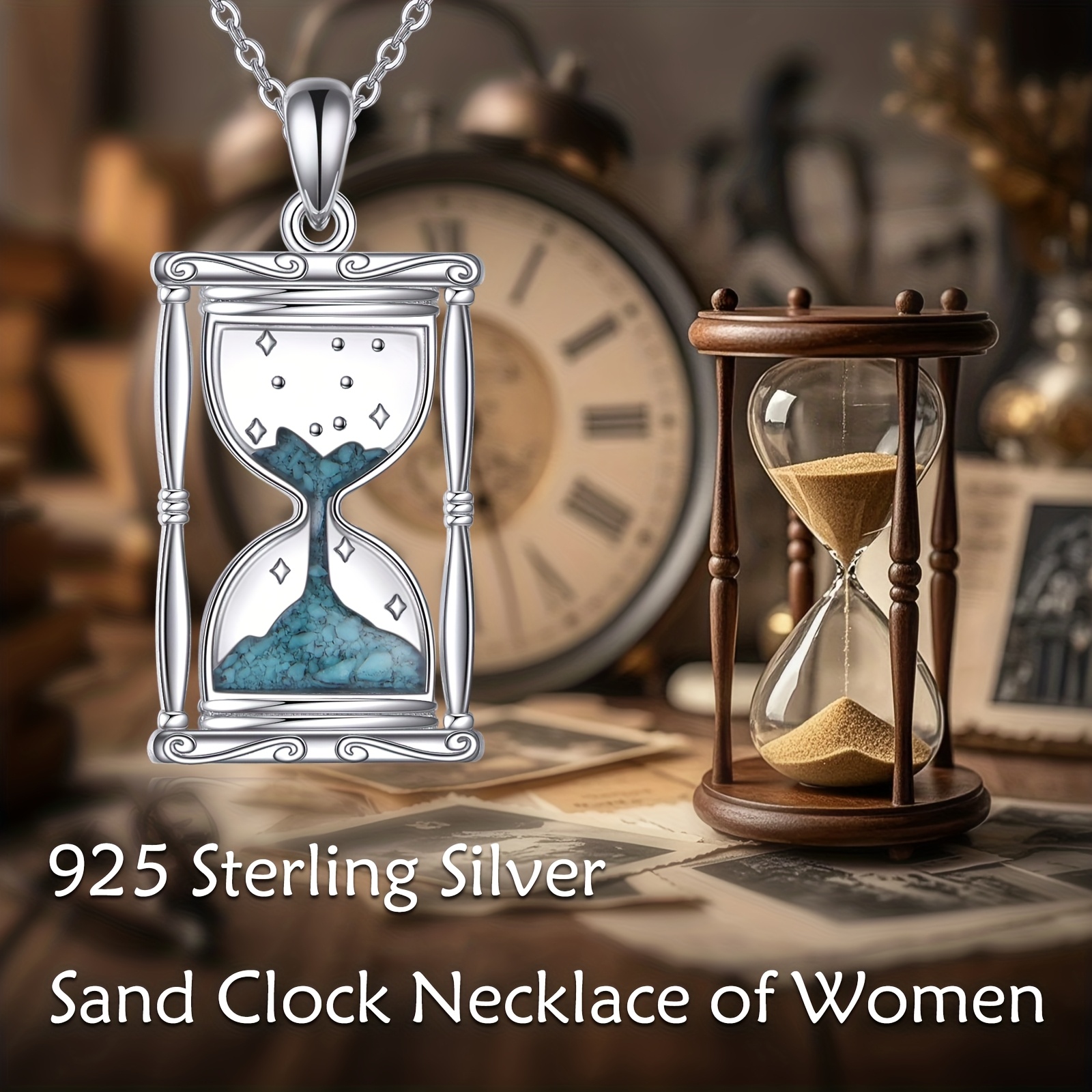 Women's Hourglass Necklace, Elegant Gift for Lovers